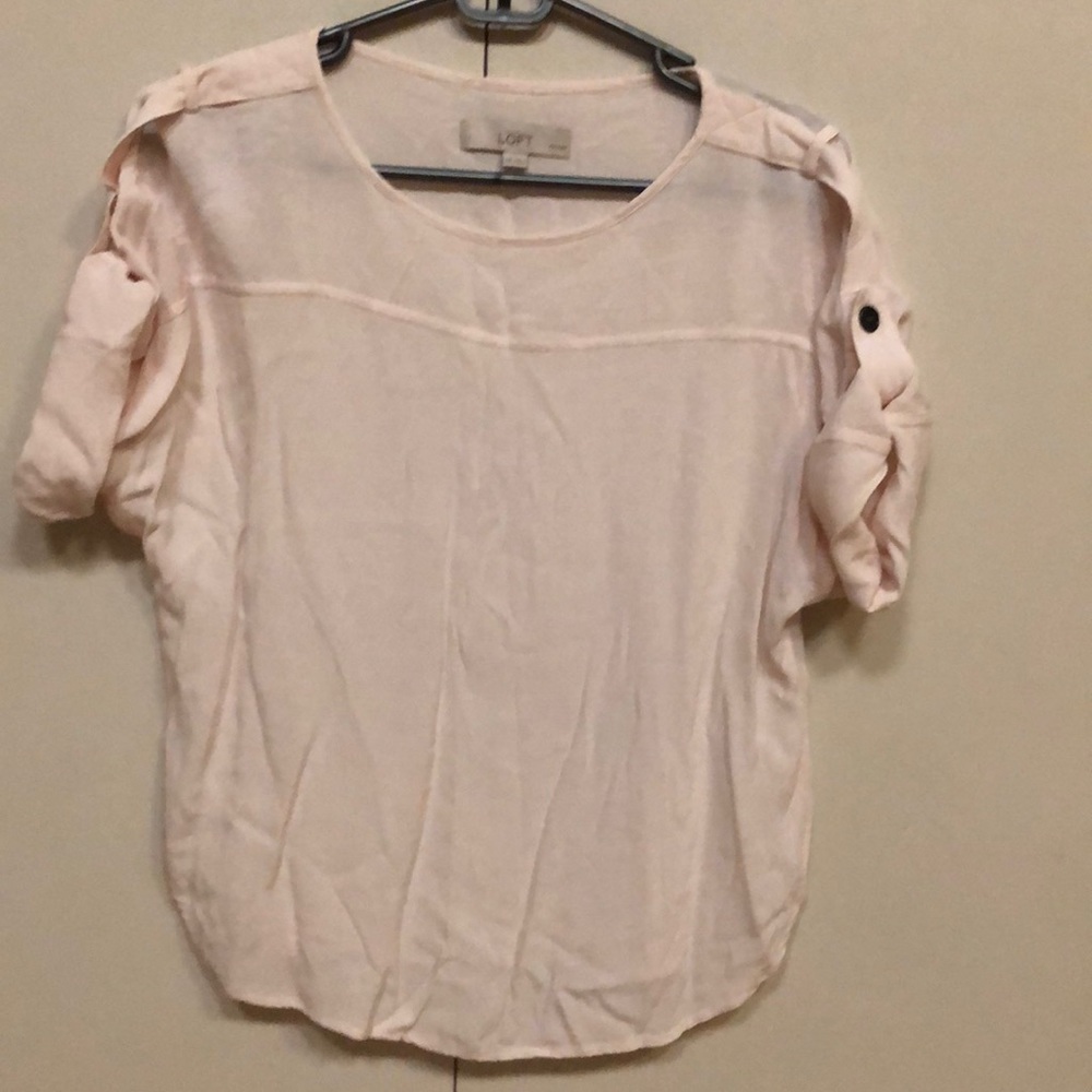 Loft Ann Taylor blouse baby pink